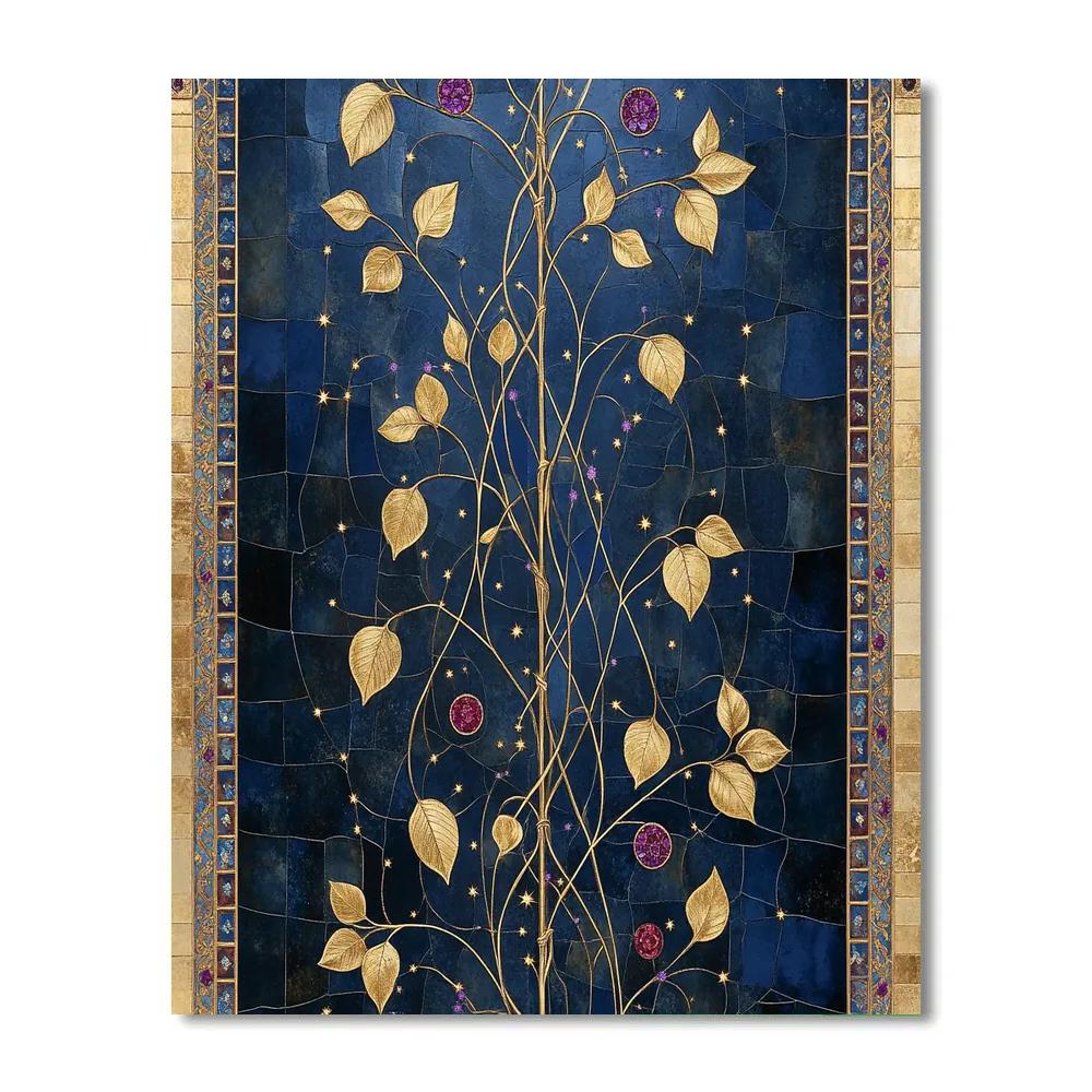 Gustav Klimt Inspired Celestial Vine Tapestry Paint by numbers kits