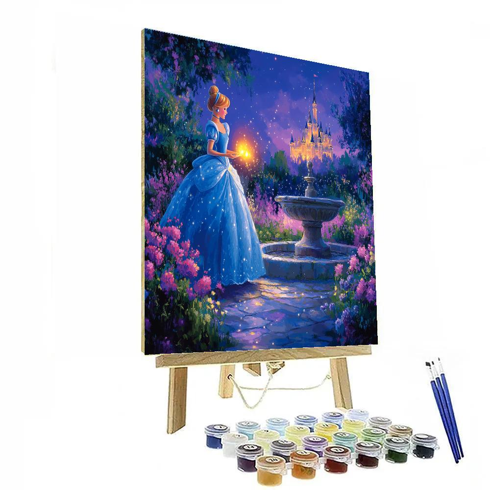 Cinderella Twilight Garden Wishes Disney Inspired Paint by numbers art