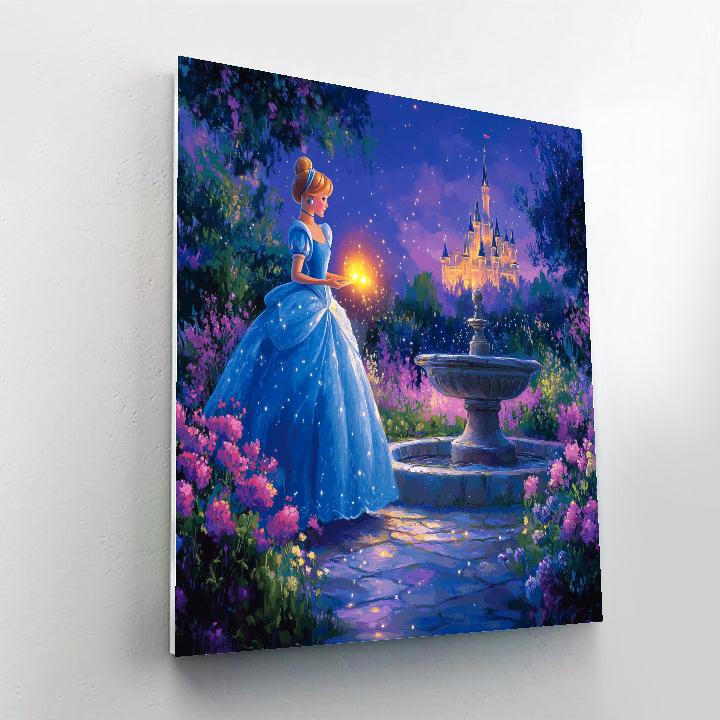 Cinderella Twilight Garden Wishes Disney Inspired Paint by numbers art