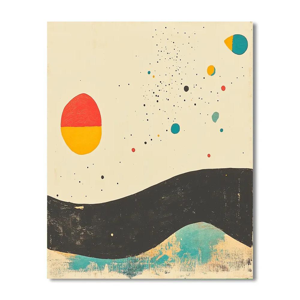 Joan Miró Inspired Childhood Dreamscape Paint by numbers art