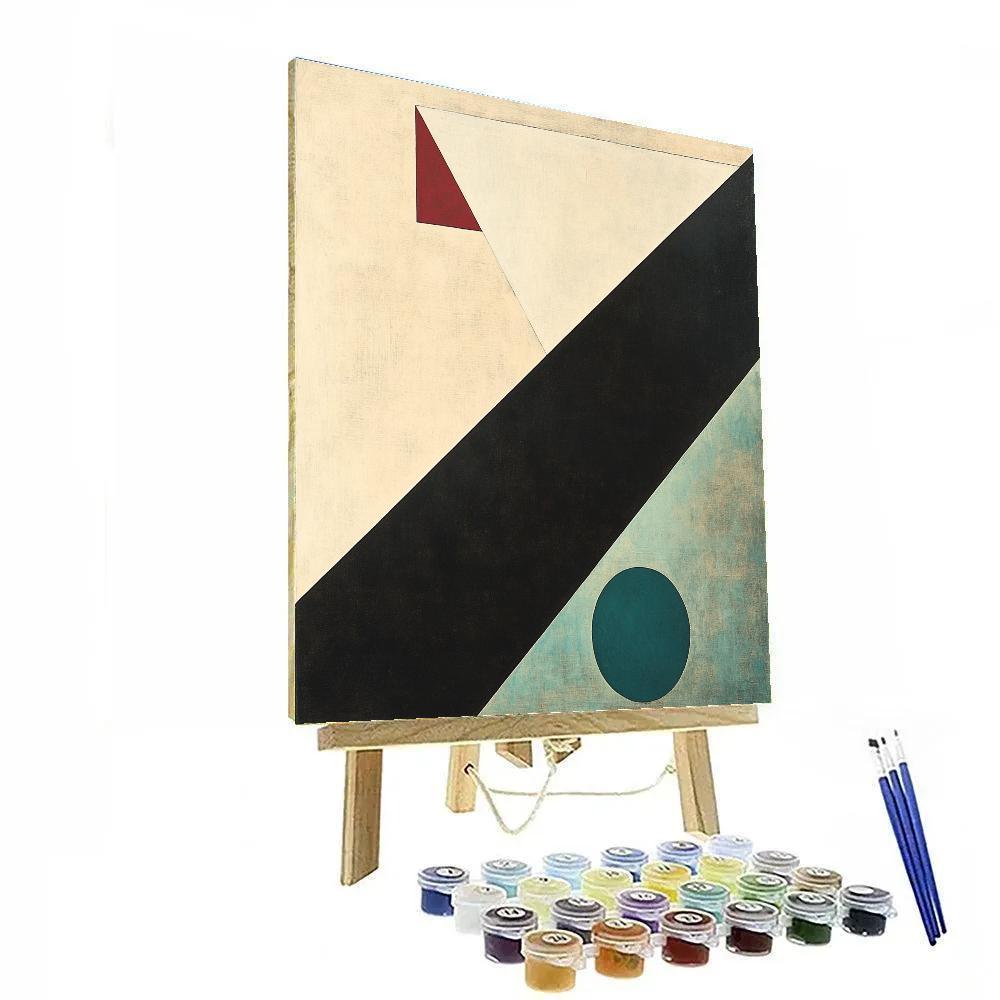 Kazimir Malevich Inspired Dark Matter Drift Geometry painting number kit