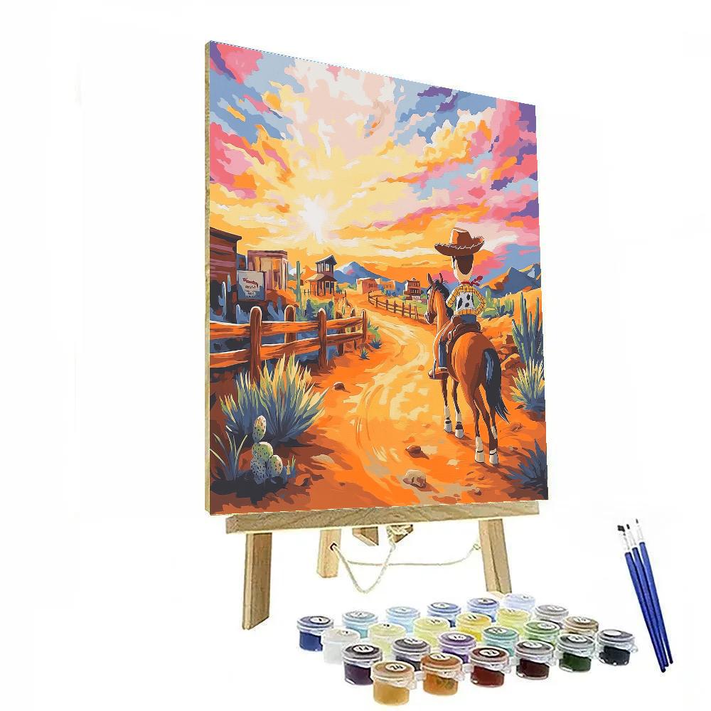 Woody Sunset Roundup Trail Disney Inspired Paint by numbers kits
