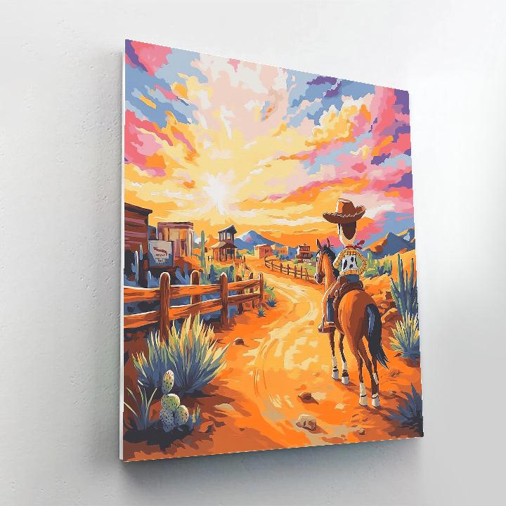 Woody Sunset Roundup Trail Disney Inspired Paint by numbers kits
