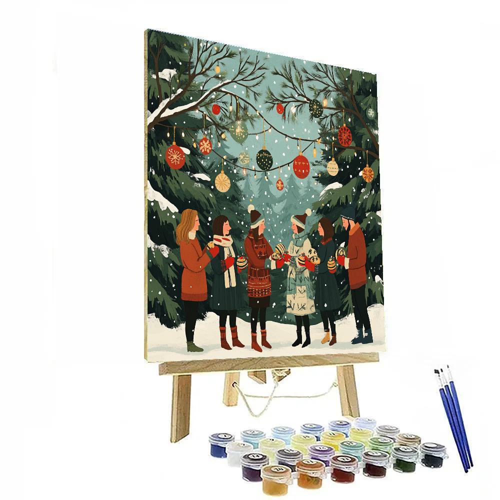 Ornament Exchange Under Pines Paint by numbers kits