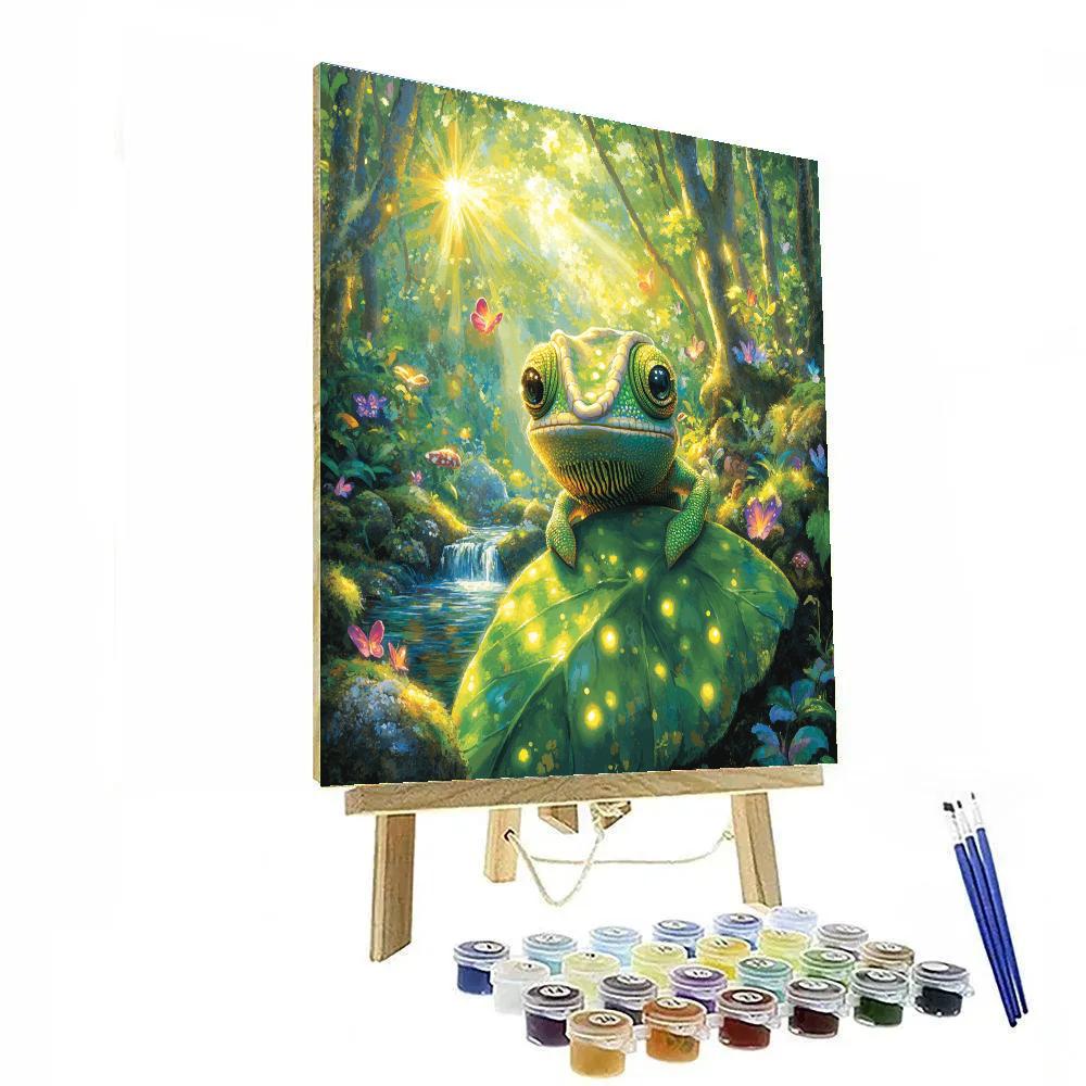 Pascal Forest Leaf Hideout Disney Inspired paint by color