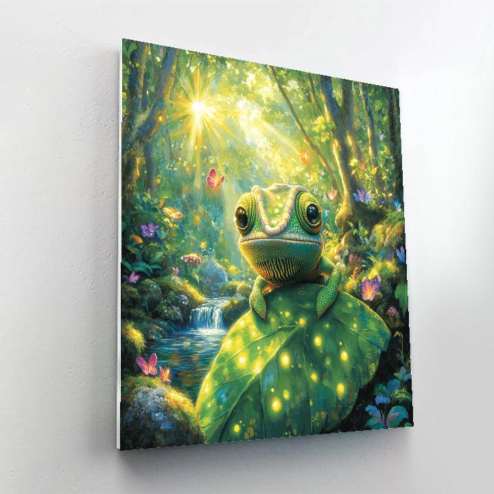 Pascal Forest Leaf Hideout Disney Inspired paint by color