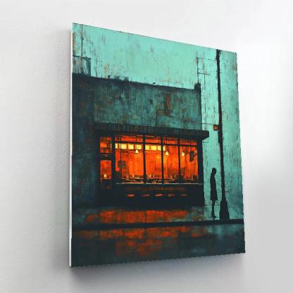 Edward Hopper Inspired Quiet Diner Paint by numbers art