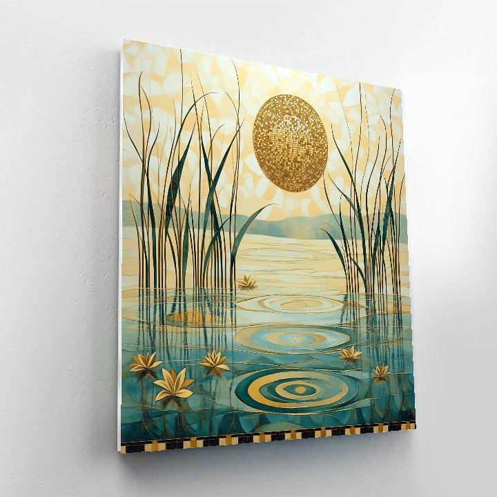 Gustav Klimt Inspired Opaline Moonlit Marsh paint by numbers