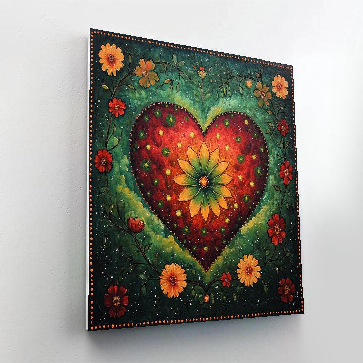 Frida Kahlo Inspired Nebula Heart Garden Numbered painting kits