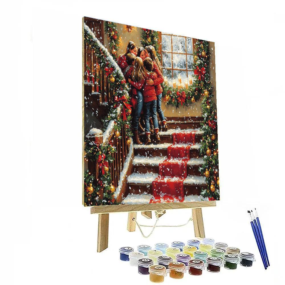 Garland Staircase Reunion Painting by numbers kit