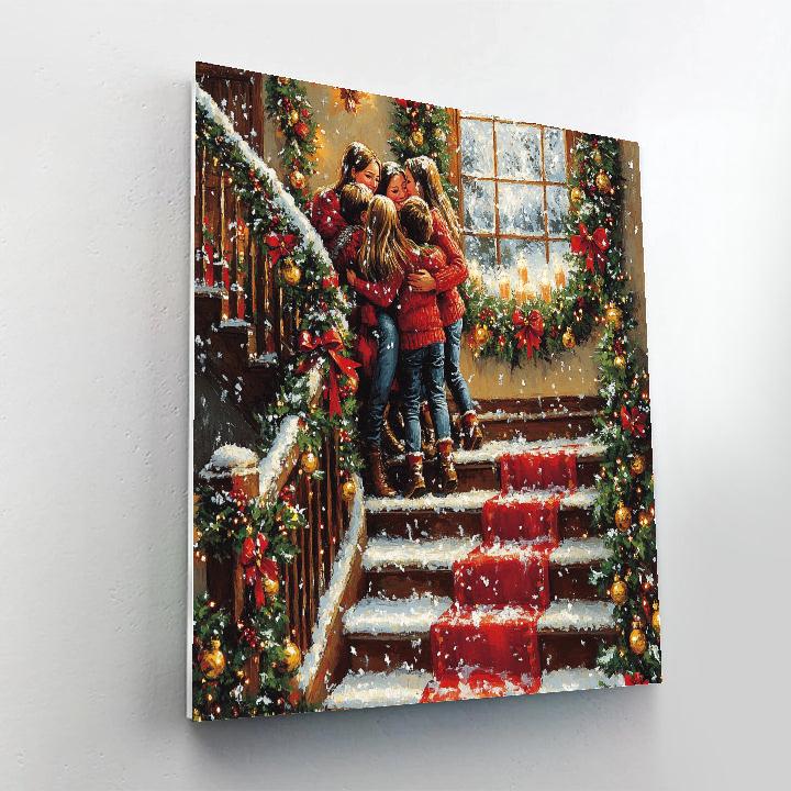 Garland Staircase Reunion Painting by numbers kit