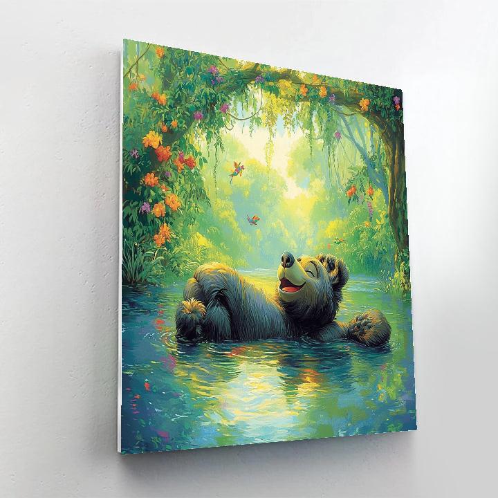 Baloo Jungle River Relaxation Disney Inspired DIY paint by numbers