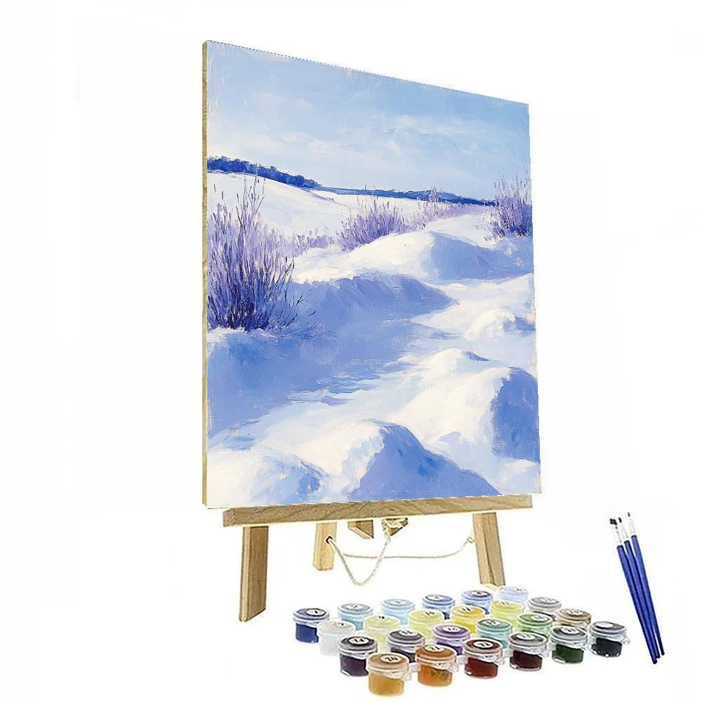 Claude Monet Inspired Lilac Shadows On Snowbank Number painting