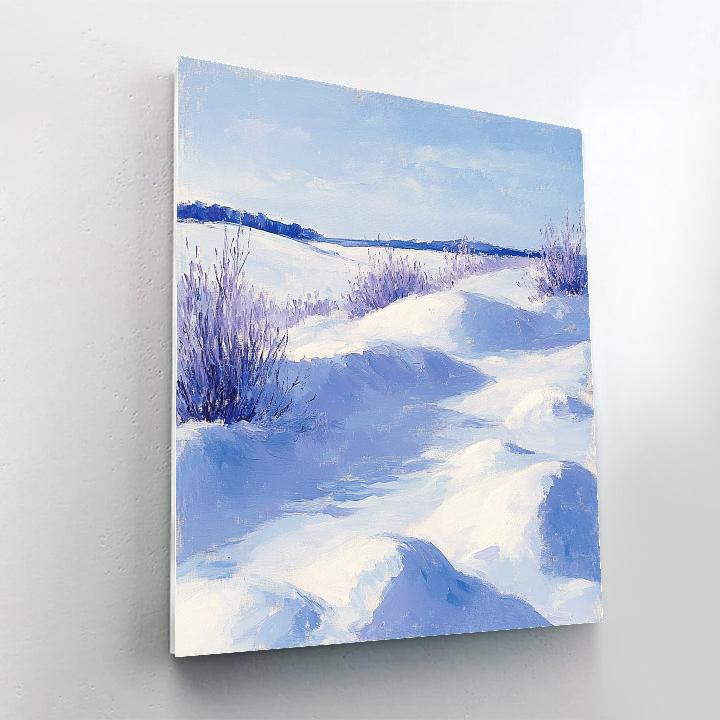 Claude Monet Inspired Lilac Shadows On Snowbank Number painting