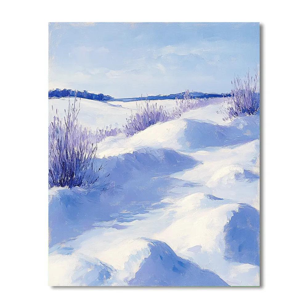 Claude Monet Inspired Lilac Shadows On Snowbank Number painting