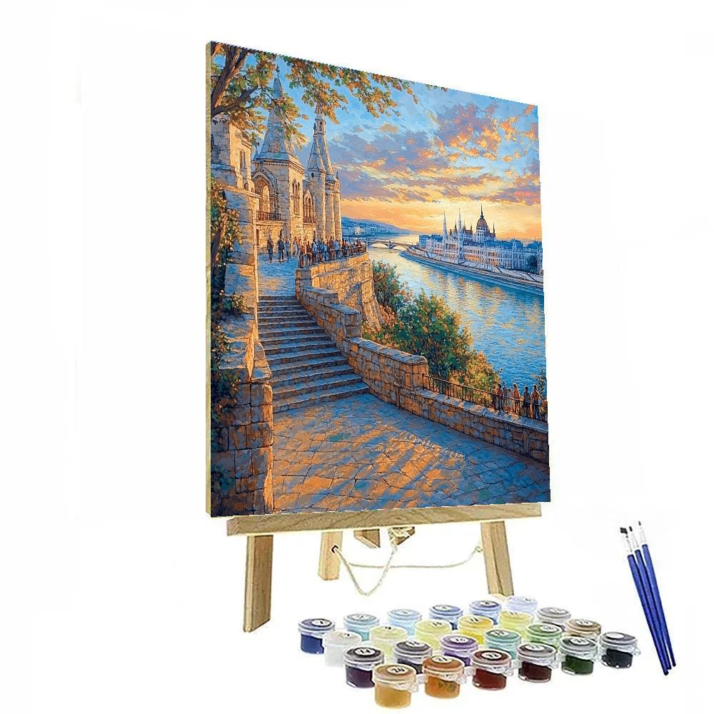 Fishermans Bastion Panorama Budapest Hungary paint by numbers