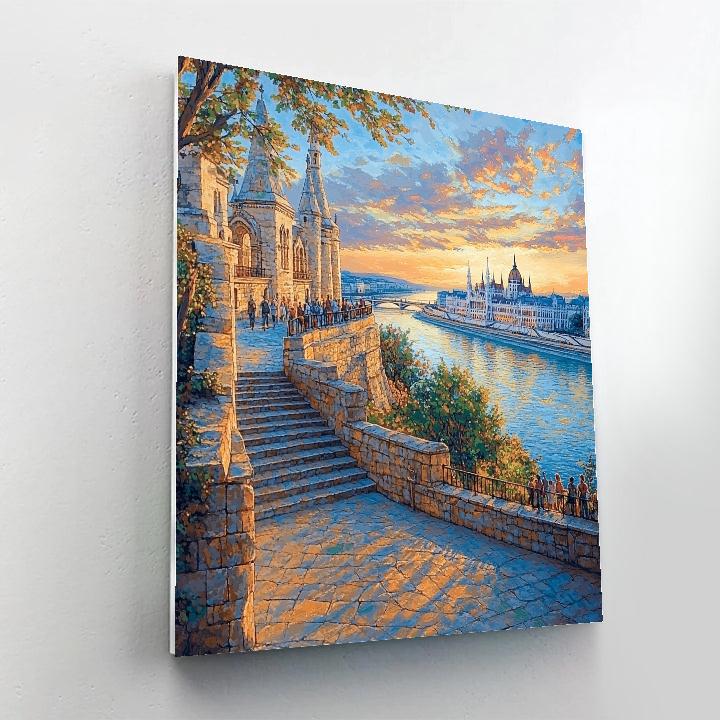 Fishermans Bastion Panorama Budapest Hungary paint by numbers