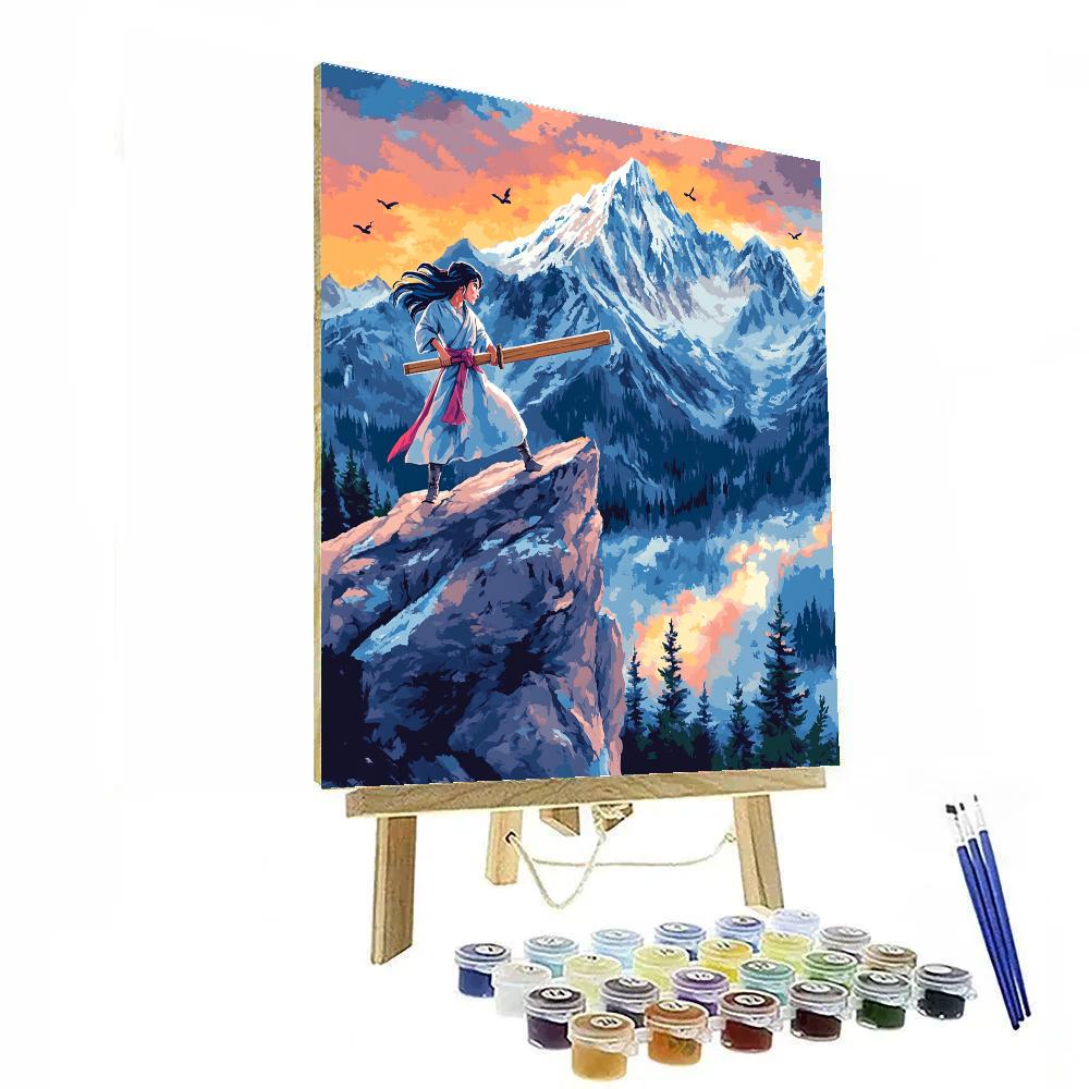 Mulan Mountain Training Morning Disney Inspired paint by numbers