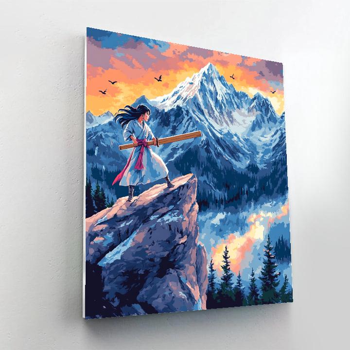 Mulan Mountain Training Morning Disney Inspired paint by numbers