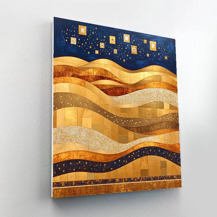 Gustav Klimt Inspired Amber Dune Constellations Paint by numbers art
