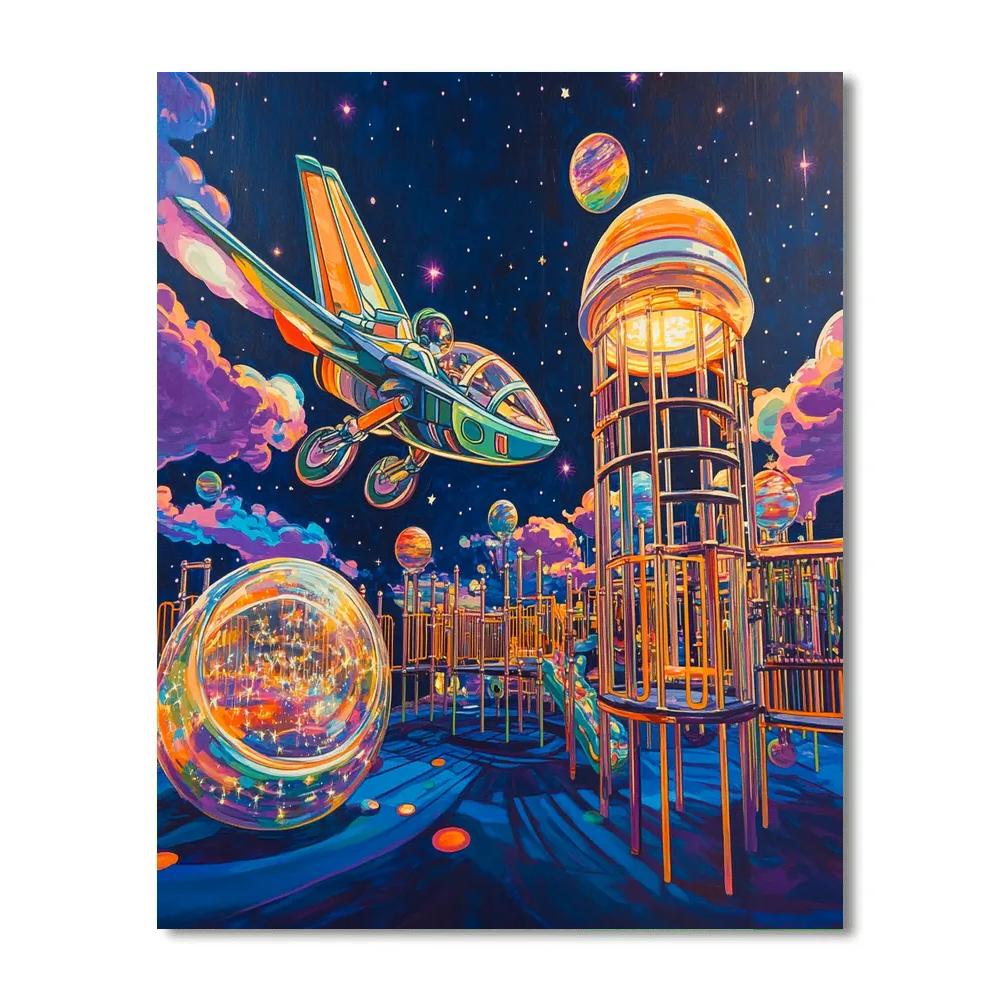 Buzz Lightyear Galactic Playground Mission Disney Inspired DIY paint by numbers