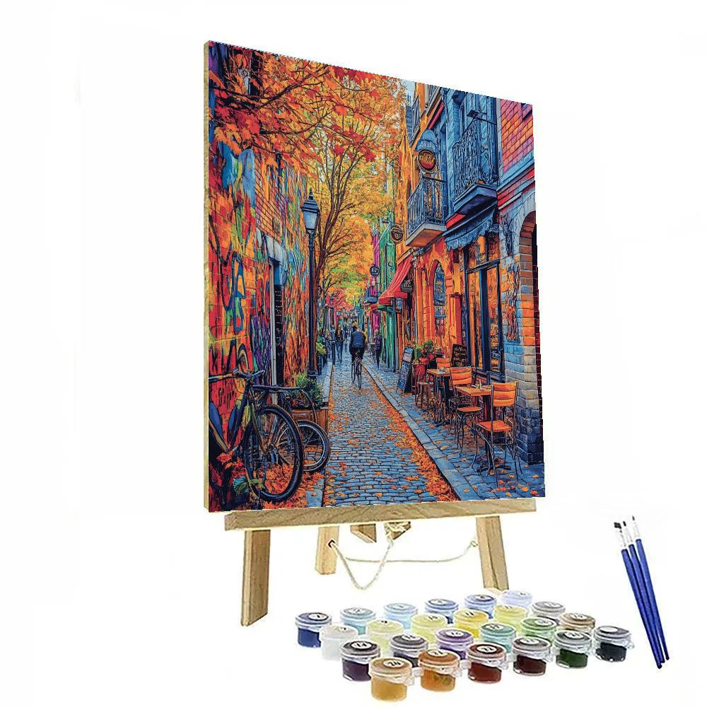 Montreal Plateau Street Murals Canada paint by color