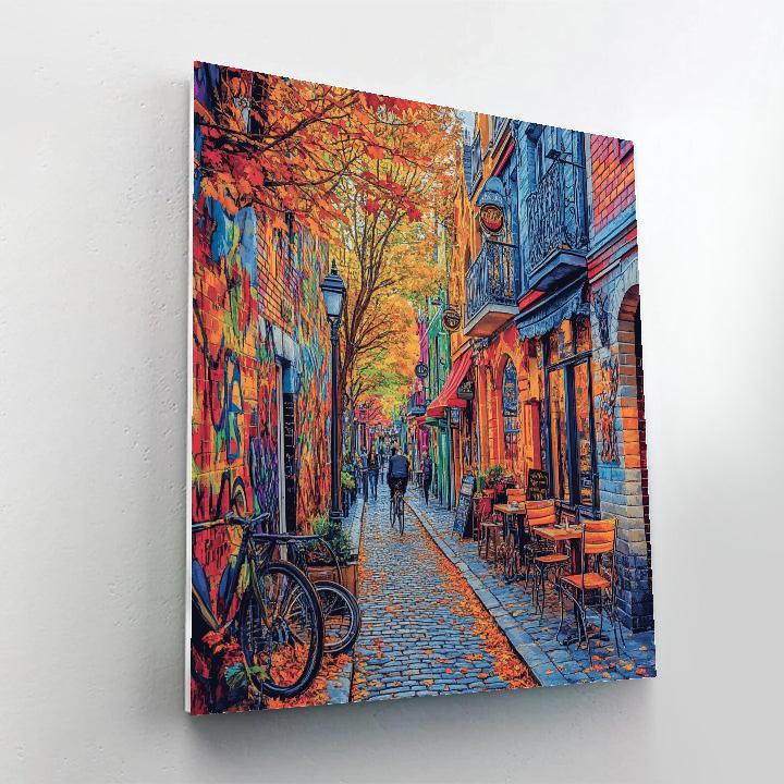 Montreal Plateau Street Murals Canada paint by color