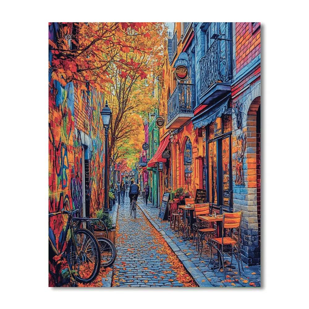 Montreal Plateau Street Murals Canada paint by color