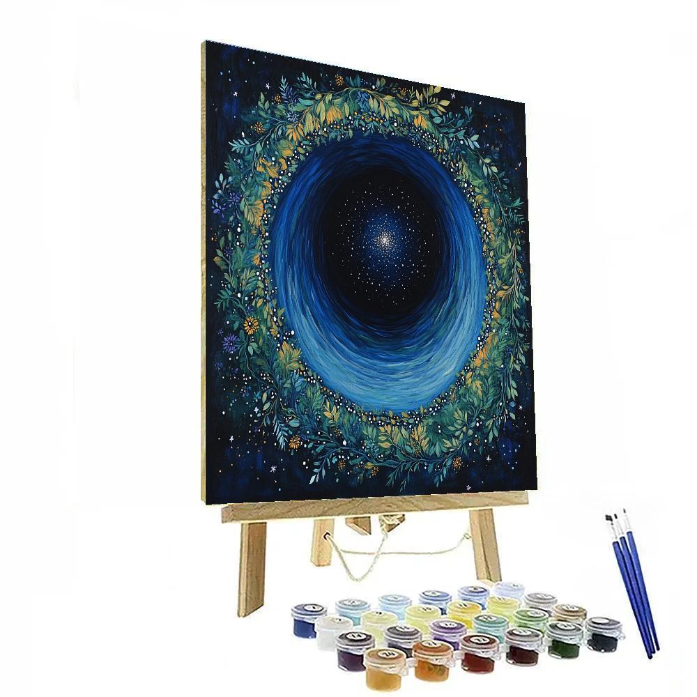 Frida Kahlo Inspired Cosmic Cenote Reflection Paint by numbers kits