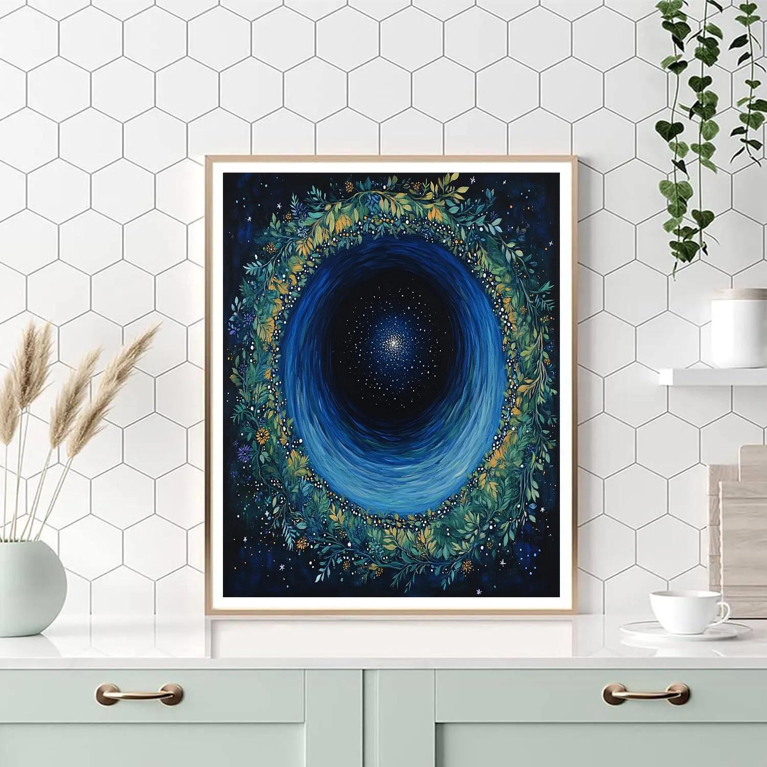 Frida Kahlo Inspired Cosmic Cenote Reflection Paint by numbers kits