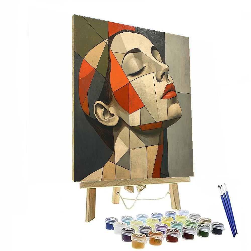 Egon Schiele Inspired Contorted Portrait DIY paint by numbers