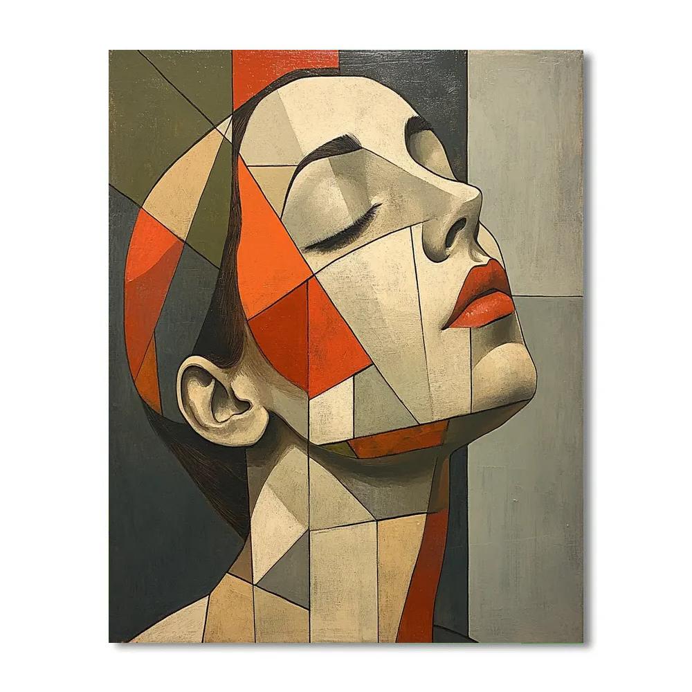 Egon Schiele Inspired Contorted Portrait DIY paint by numbers