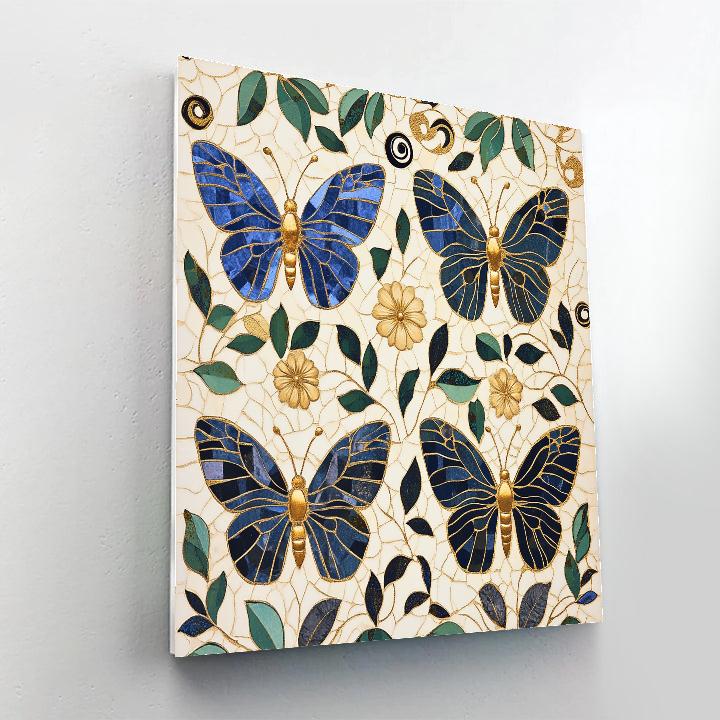 Gustav Klimt Inspired Lapis Butterfly Meadow Pattern Numbered painting kits
