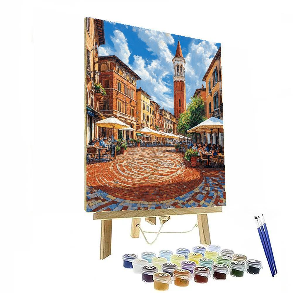 Piazza Del Campo Siena Italy paint by number