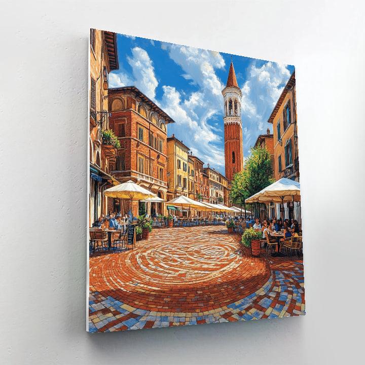 Piazza Del Campo Siena Italy paint by number
