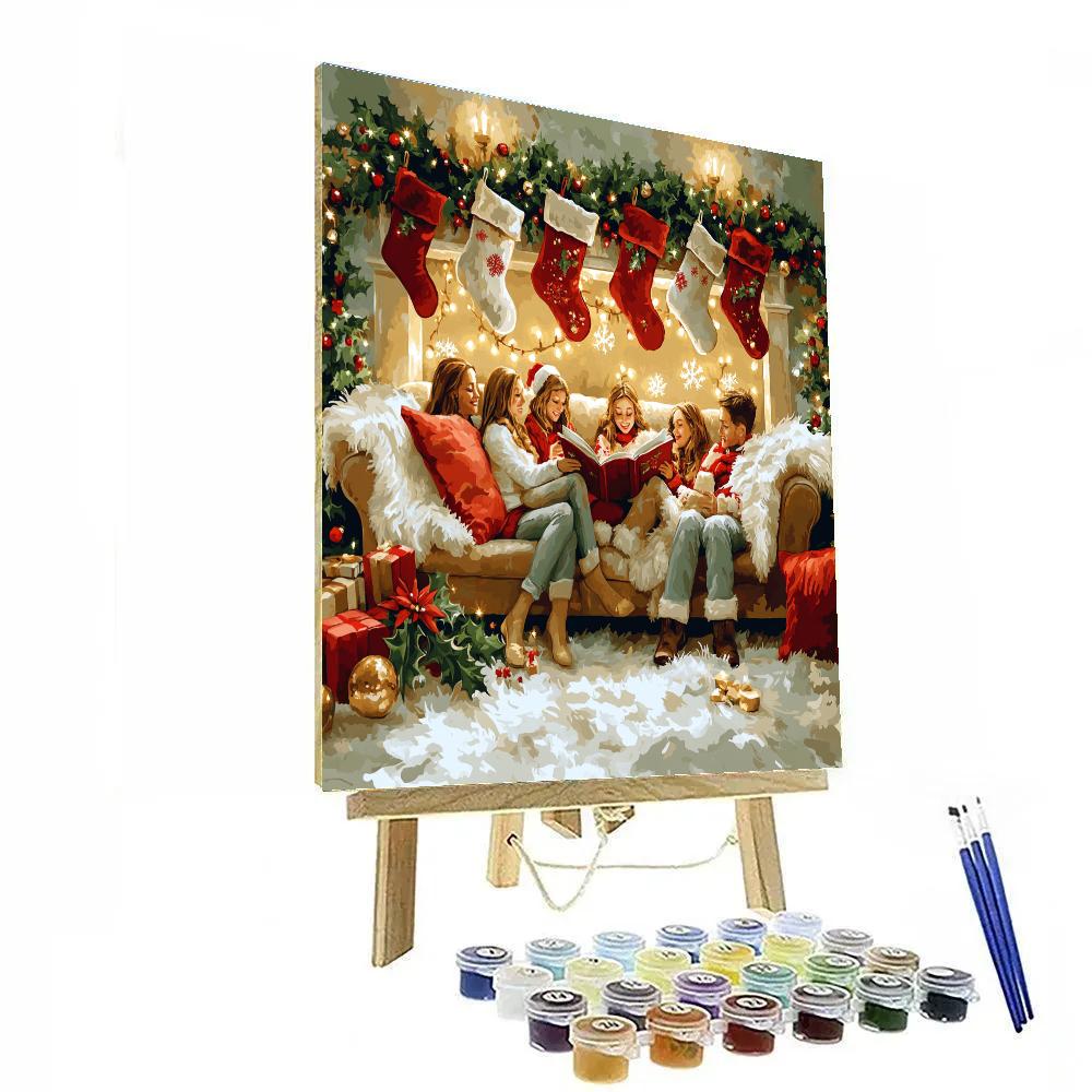 Stockings And Storytime Glow Painting by numbers kit