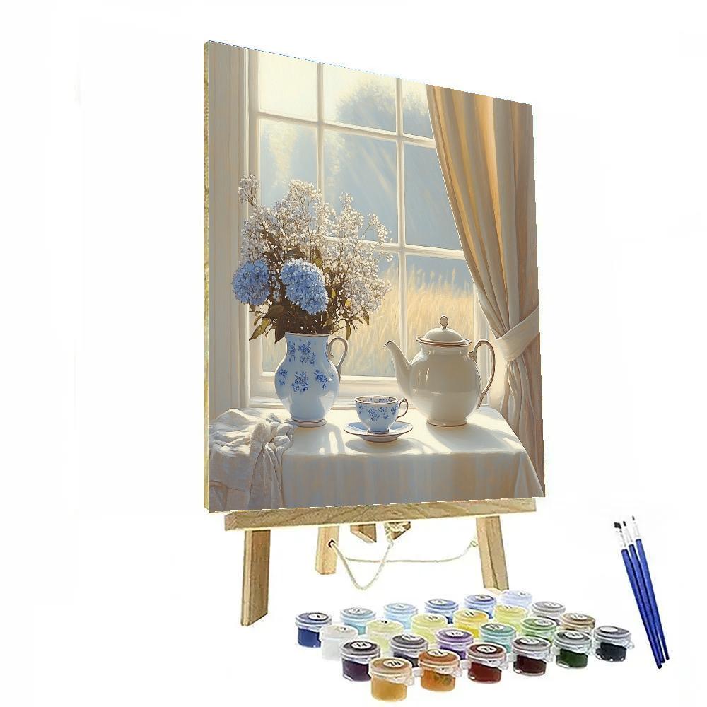 Vermeer Inspired Tea Ceremony paint by numbers