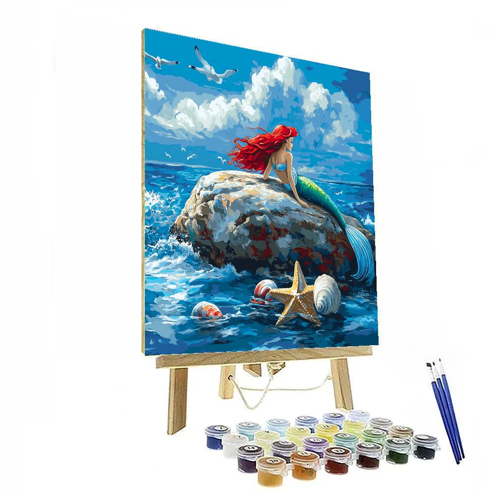 Ariel Ocean Surface Daydream Disney Inspired DIY paint by numbers