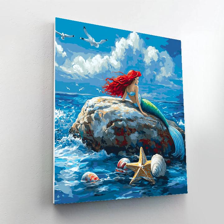Ariel Ocean Surface Daydream Disney Inspired DIY paint by numbers