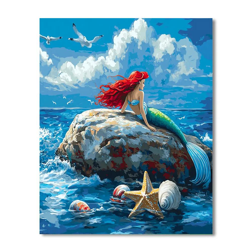 Ariel Ocean Surface Daydream Disney Inspired DIY paint by numbers