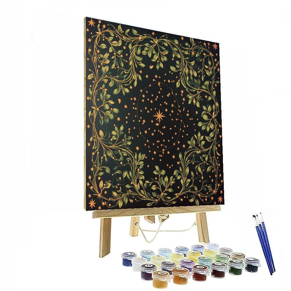 Frida Kahlo Inspired Constellation Of Painted Vines paint by numbers