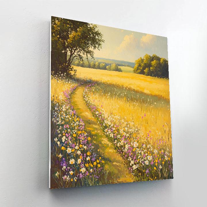 Claude Monet Inspired Field Edge With Wildflowers paint by number