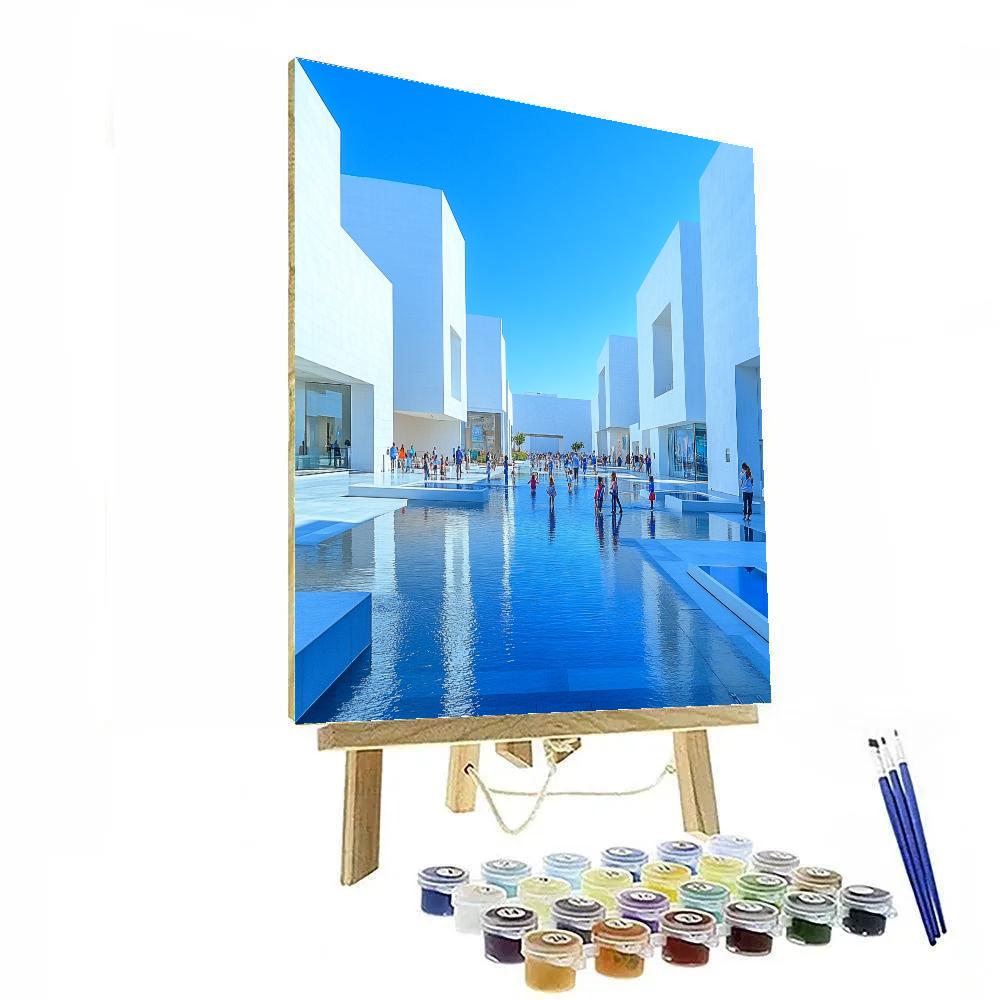 Science Museum Square Lisbon Portugal paint by color