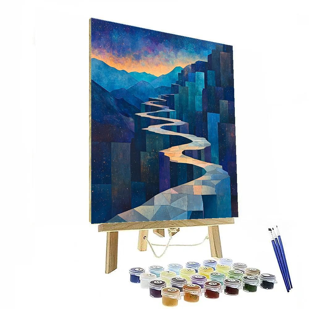 Paul Cézanne Inspired Basalt Nebula Terraces Painting by numbers kit
