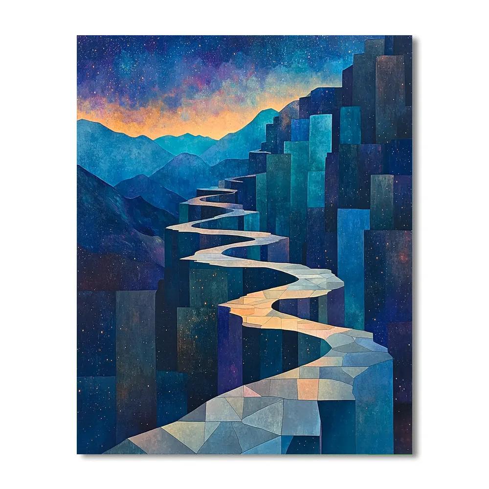 Paul Cézanne Inspired Basalt Nebula Terraces Painting by numbers kit