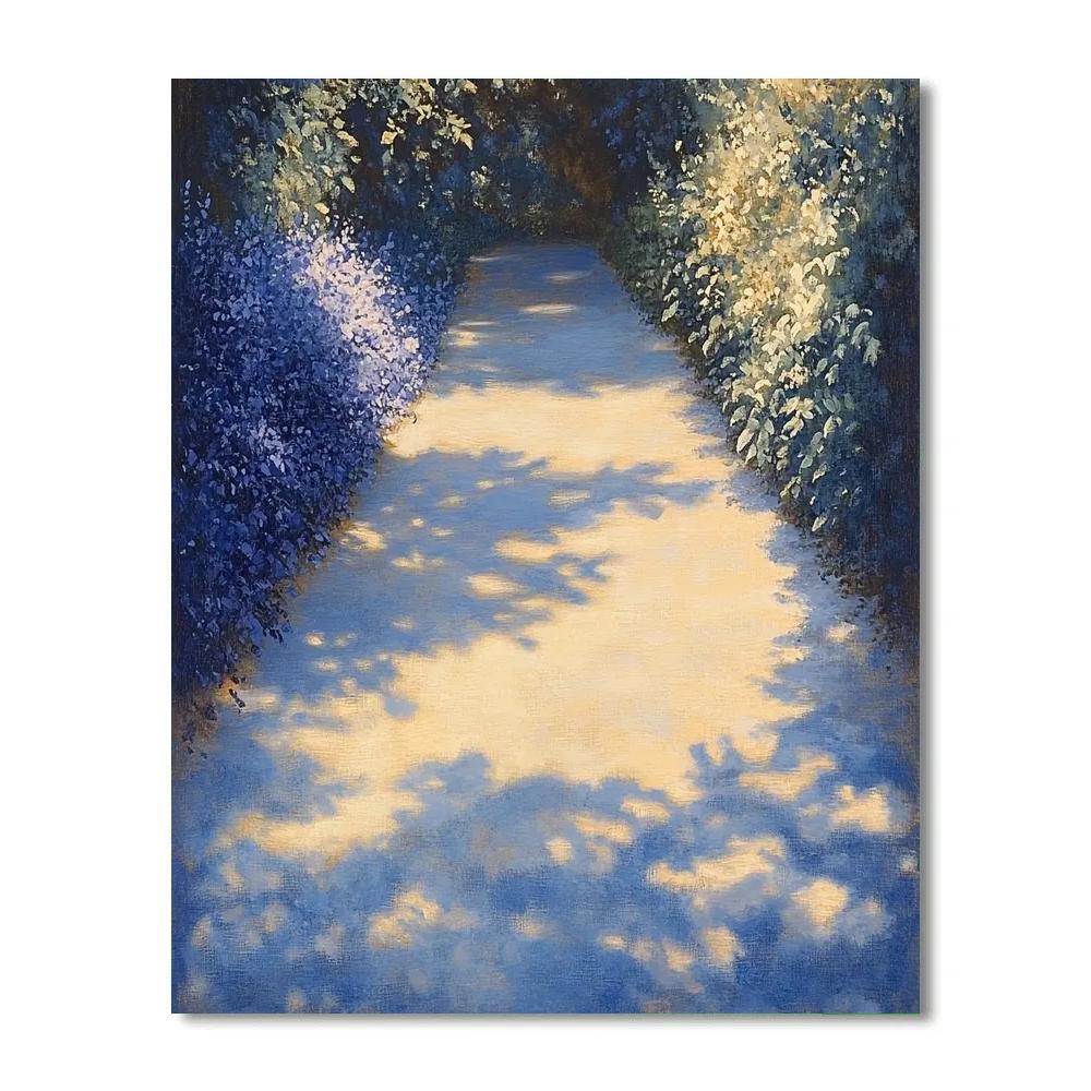 Claude Monet Inspired Blue Shadows On Path paint by numbers