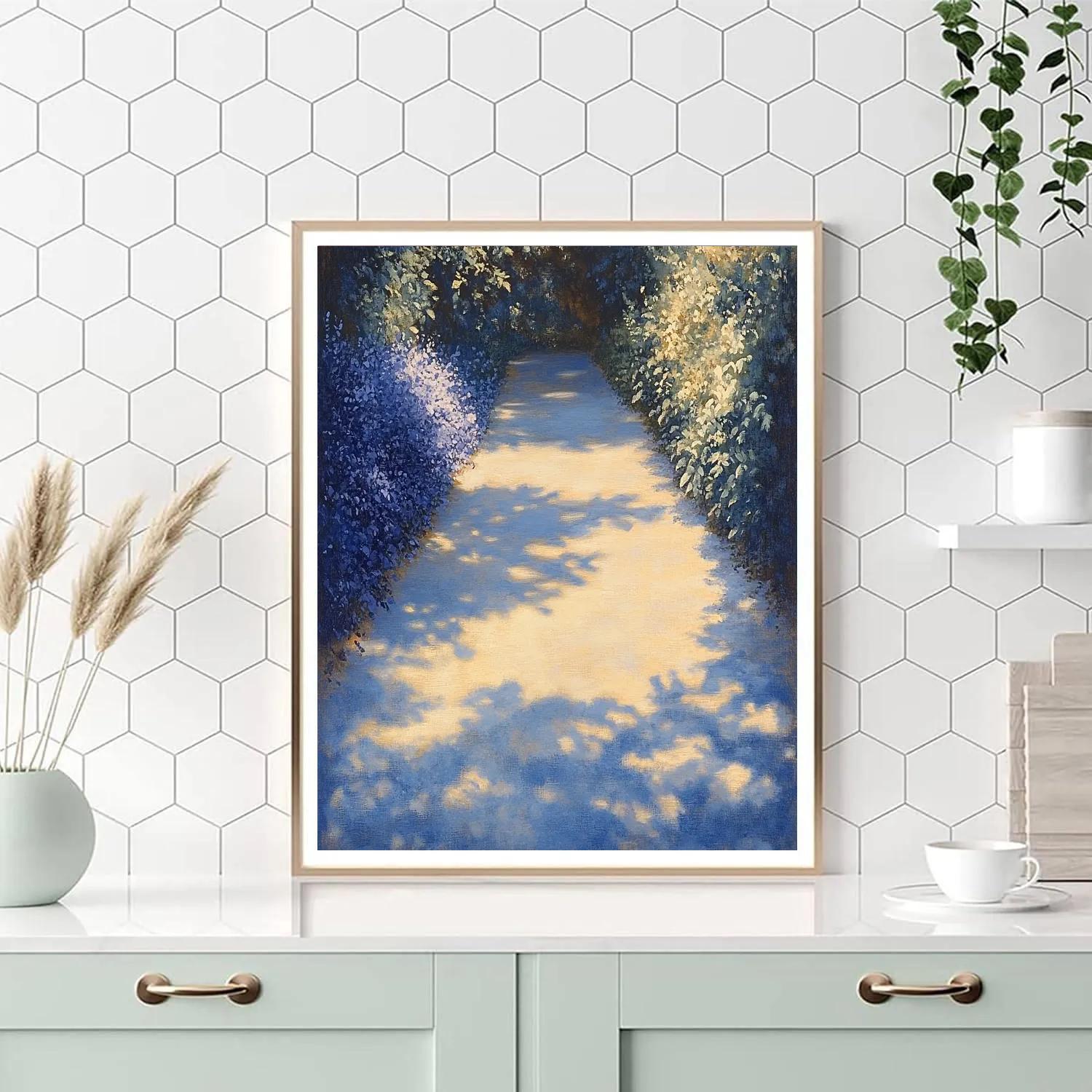 Claude Monet Inspired Blue Shadows On Path paint by numbers