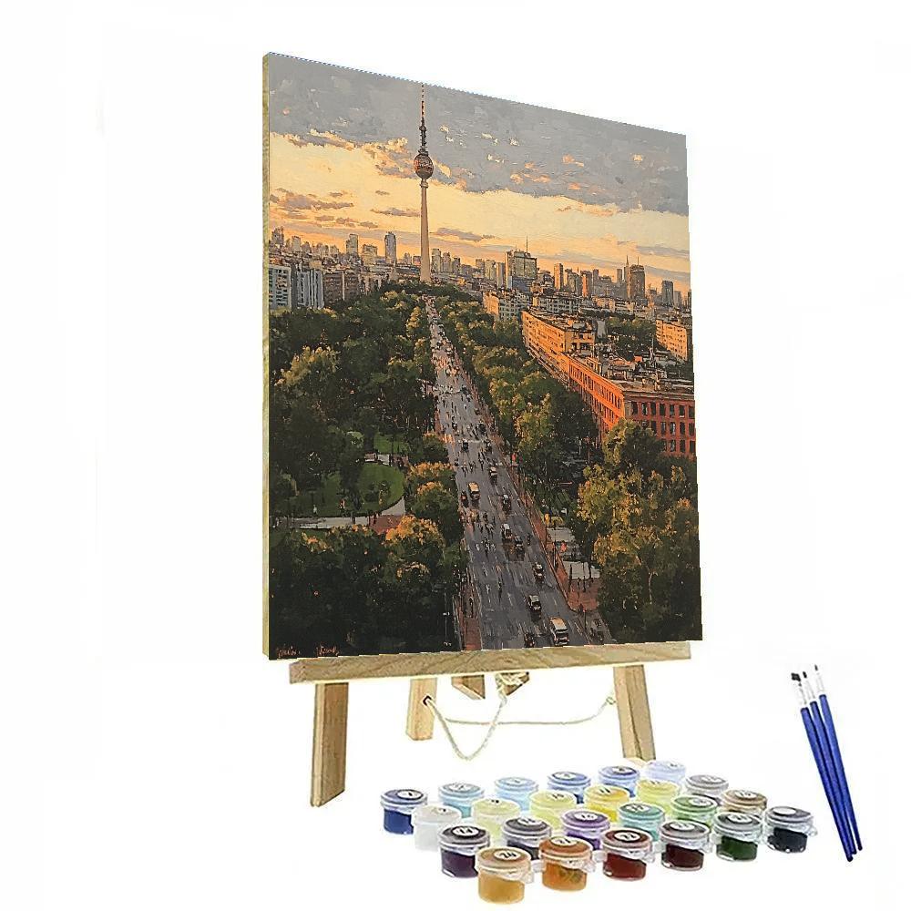 Rooftop View Berlin TV Tower Germany DIY paint by numbers