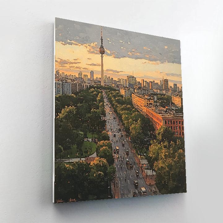 Rooftop View Berlin TV Tower Germany DIY paint by numbers