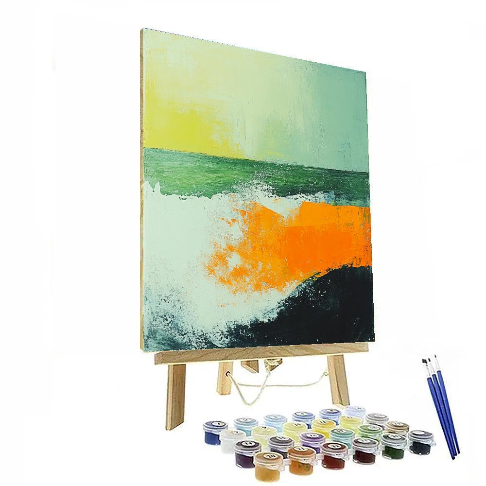 Willem De Kooning Inspired Coastal Abstraction Paint by numbers art